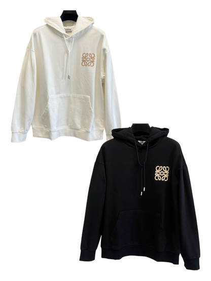 LOEWE 2026FW ANAGRAM EMBROIDERED BOUCLÉ HOODIE – 1:1 HIGH END