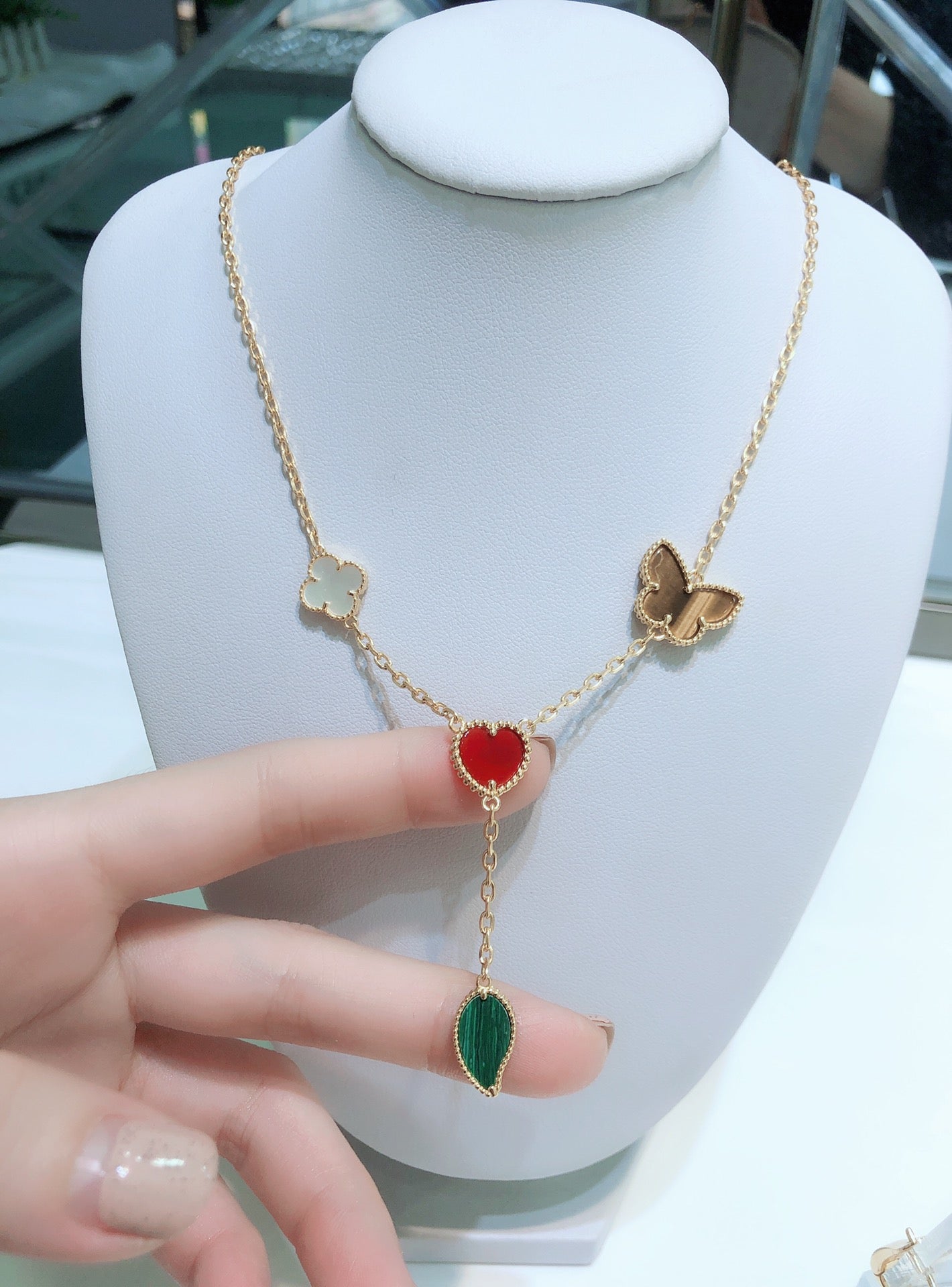 VAN CLEEF&ARPELS BUTTERFLY NECKLACE/BRACELET/EARINGS – Full Set  - 1:1 HIGH END