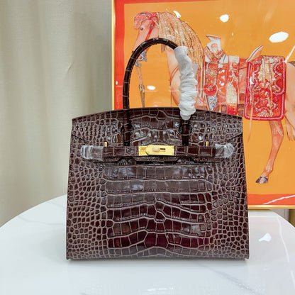 HERMÈS BIRKIN 30CM CROCODILE GOLD HARDWARE - 1:1 HIGH END