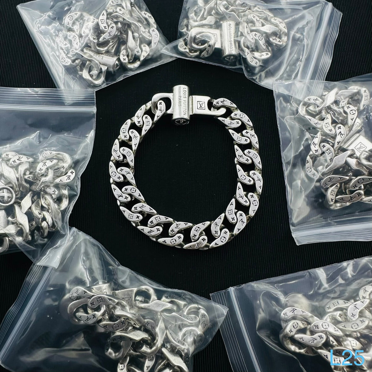 LOUIS VUITTON LV MONOGRAM CHAIN BRACELET – Full Set - 1:1 HIGH END