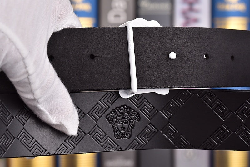 VERSACE MEDUSA AND RETRO EMBOSSED LEATHER BELT COLLECTION – 1:1 HIGH END