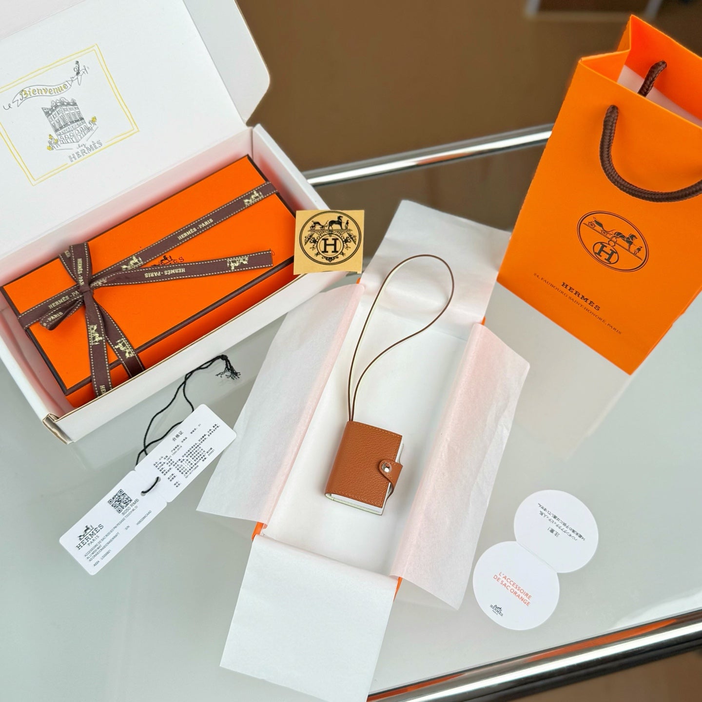 HERMÈS CARMEN NOTEBOOK CHARM – FULL SET – 1:1 HIGH END