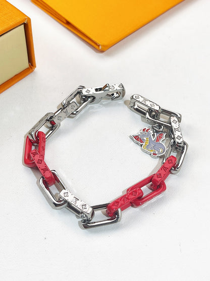 LOUIS VUITTON DRAGON RED BRACELET/NECKLACE  – Full Set  - 1:1 HIGH END
