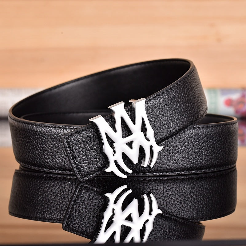 AMIRI MA LOGO RETRO LYCHEE LEATHER BELT– 1:1 HIGH END