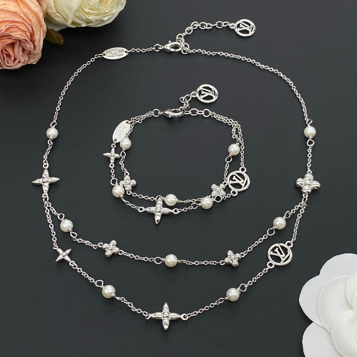 LOUIS VUITTON IDYLLE BLOSSOM NECKLACE / BRACELET – Full Set - 1:1 HIGH END