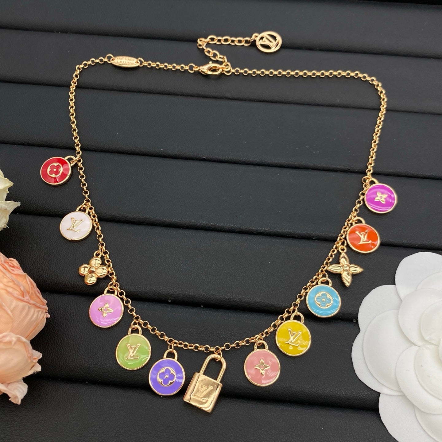 LOUIS VUITTON CONFETTI NECKLACE / BRACELET – Full Set - 1:1 HIGH END