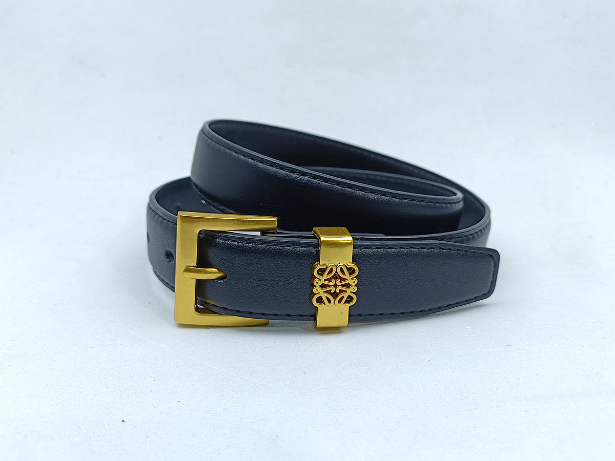 LOEWE ANAGRAM RETRO PIN BUCKLE LEATHER BELT – FULL SET – 1:1 HIGH END