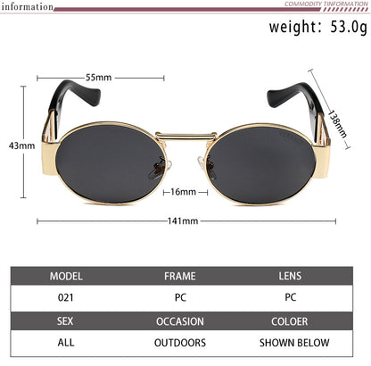 VERSACE NEW CLASSIC RETRO ROUND SUNGLASSES – FULL SET – 1:1 HIGH END