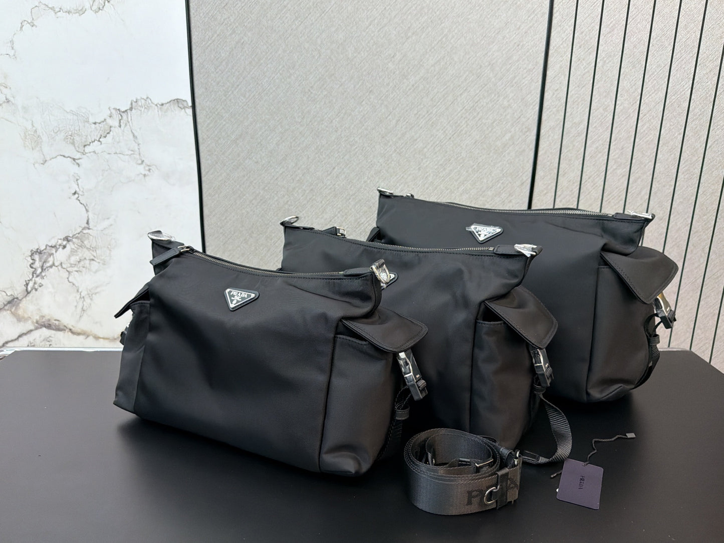 PRADA RE-NYLON BOSTON BAG 35CM/37CM/42CM – FULL SET – 1:1 HIGH END