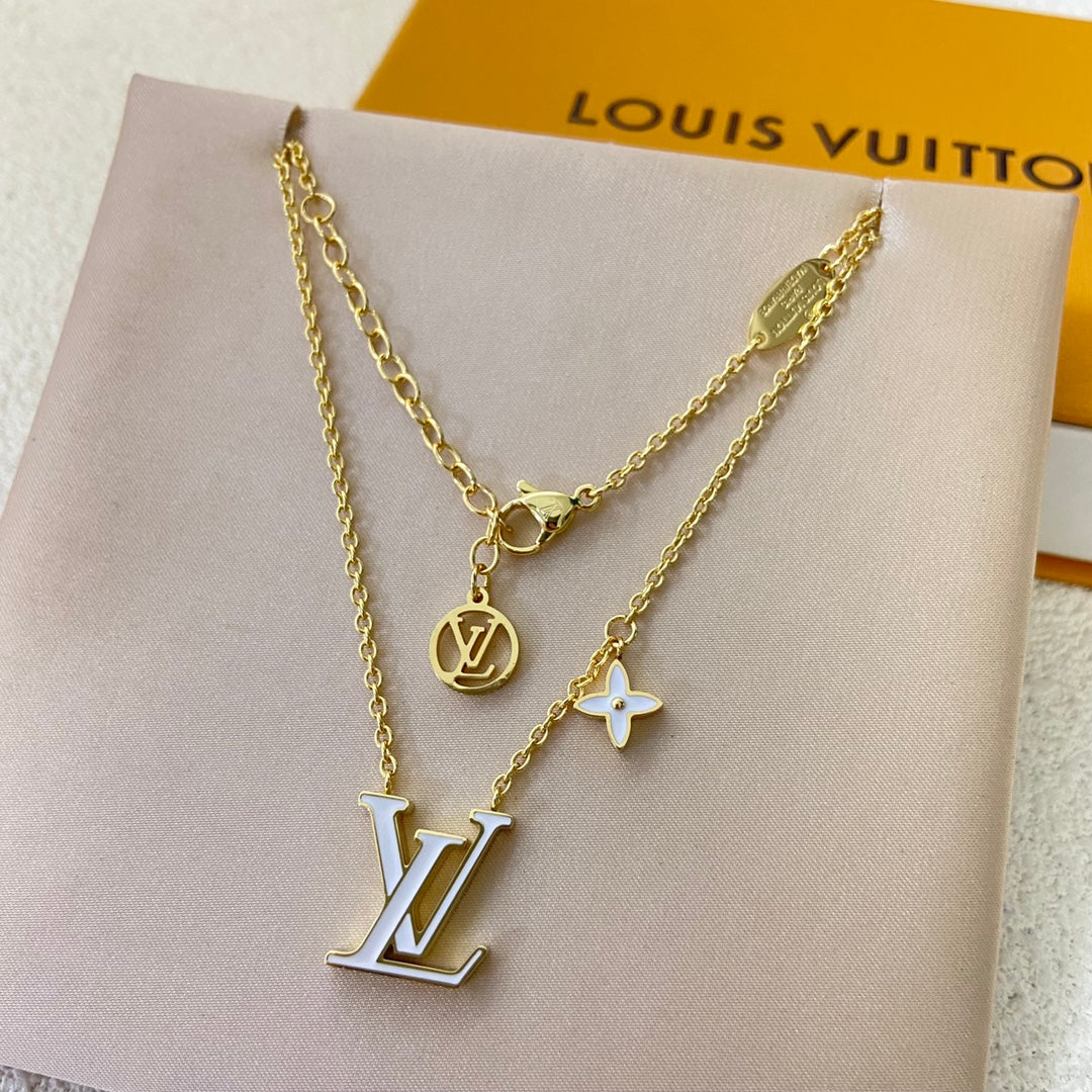 LOUIS VUITTON ICONIC ENAMEL NECKLACE – Full Set  - 1:1 HIGH END