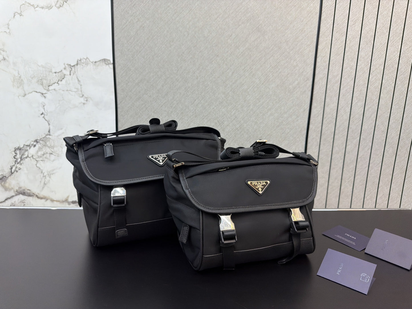 PRADA RE-NYLON MESSENGER BAG 21CM & 26CM – FULL SET – 1:1 HIGH END
