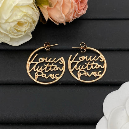 LOUIS VUITTON LV SCRIPT HOOPS – FULL SET – 1:1 HIGH END