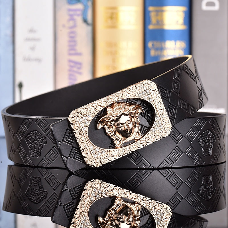 VERSACE MEDUSA AND RETRO EMBOSSED LEATHER BELT COLLECTION – 1:1 HIGH END