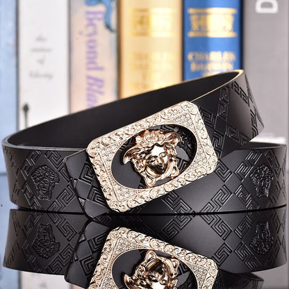 VERSACE MEDUSA AND RETRO EMBOSSED LEATHER BELT COLLECTION – 1:1 HIGH END