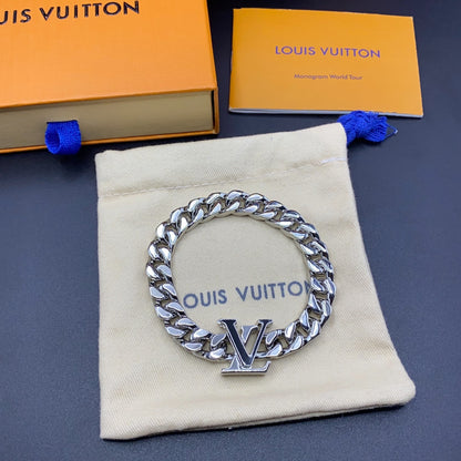 LOUIS VUITTON LV SPIKE CHAIN BRACELET/NECKLACE  – Full Set  - 1:1 HIGH END