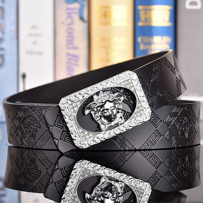 VERSACE MEDUSA AND RETRO EMBOSSED LEATHER BELT COLLECTION – 1:1 HIGH END
