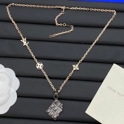 LOUIS VUITTON MONOGRAM TAG NECKLACE – Full Set - 1:1 HIGH END
