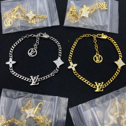 LOUIS VUITTON MONOGRAM FLOWER CHAIN BRACELET – FULL SET – 1:1 HIGH END