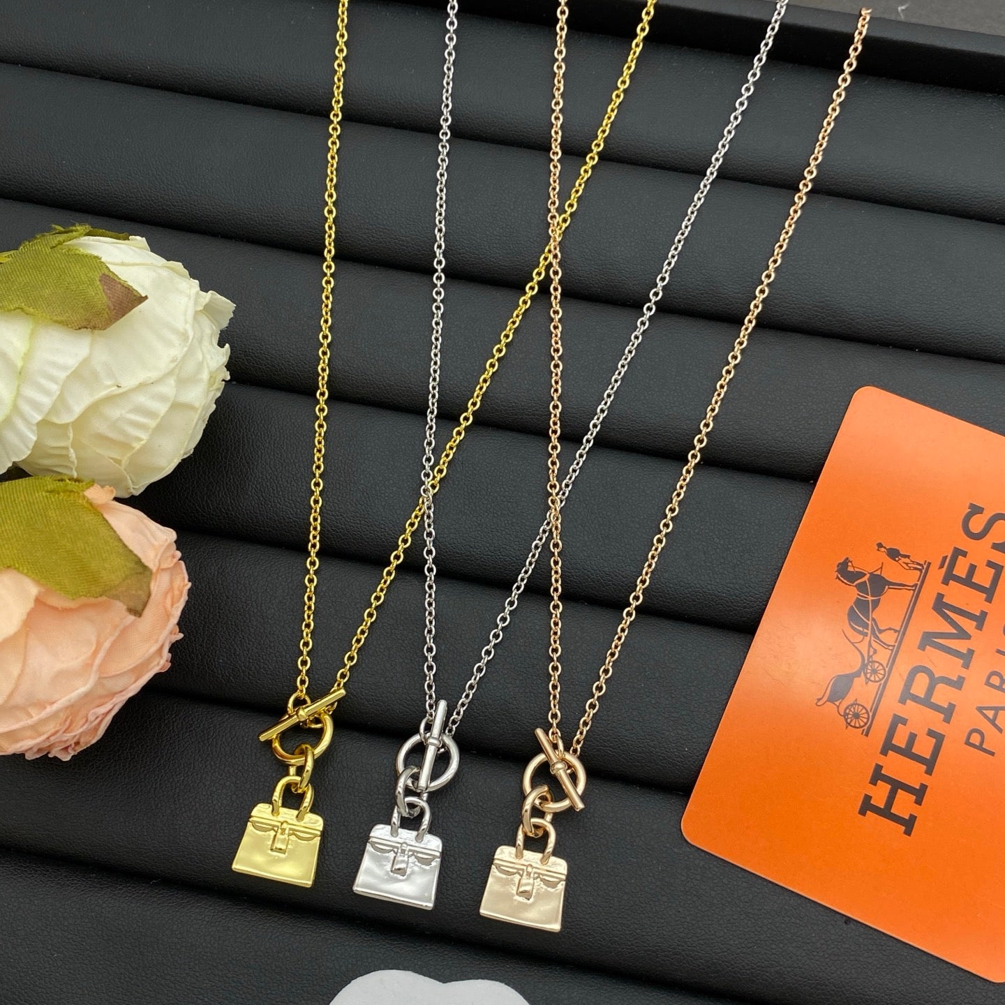 HERMÈS AMULETTES BIRKIN PENDANT NECKLACE – Full Set - 1:1 HIGH END