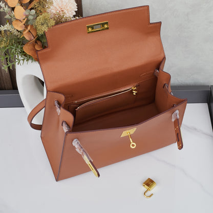 HERMÈS SCHULTERTASCHE KELLY 28CM FEU RETOURNE GOLD - 1:1 HIGH END