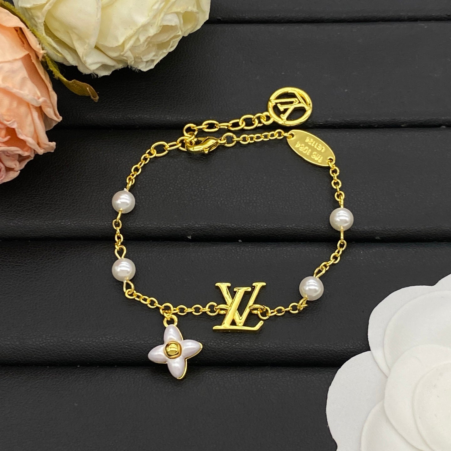 LOUIS VUITTON COLOR BLOSSOM PEARL NECKLACE & BRACELET SET – FULL SET – 1:1 HIGH END