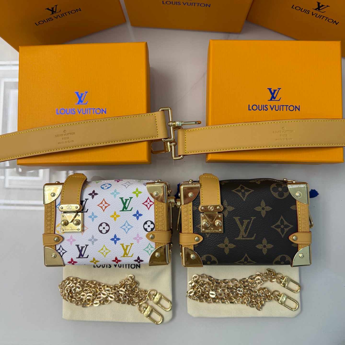 LOUIS VUITTON PETITE MALLE HANDTASCHEN – Full Set  - 1:1 HIGH END