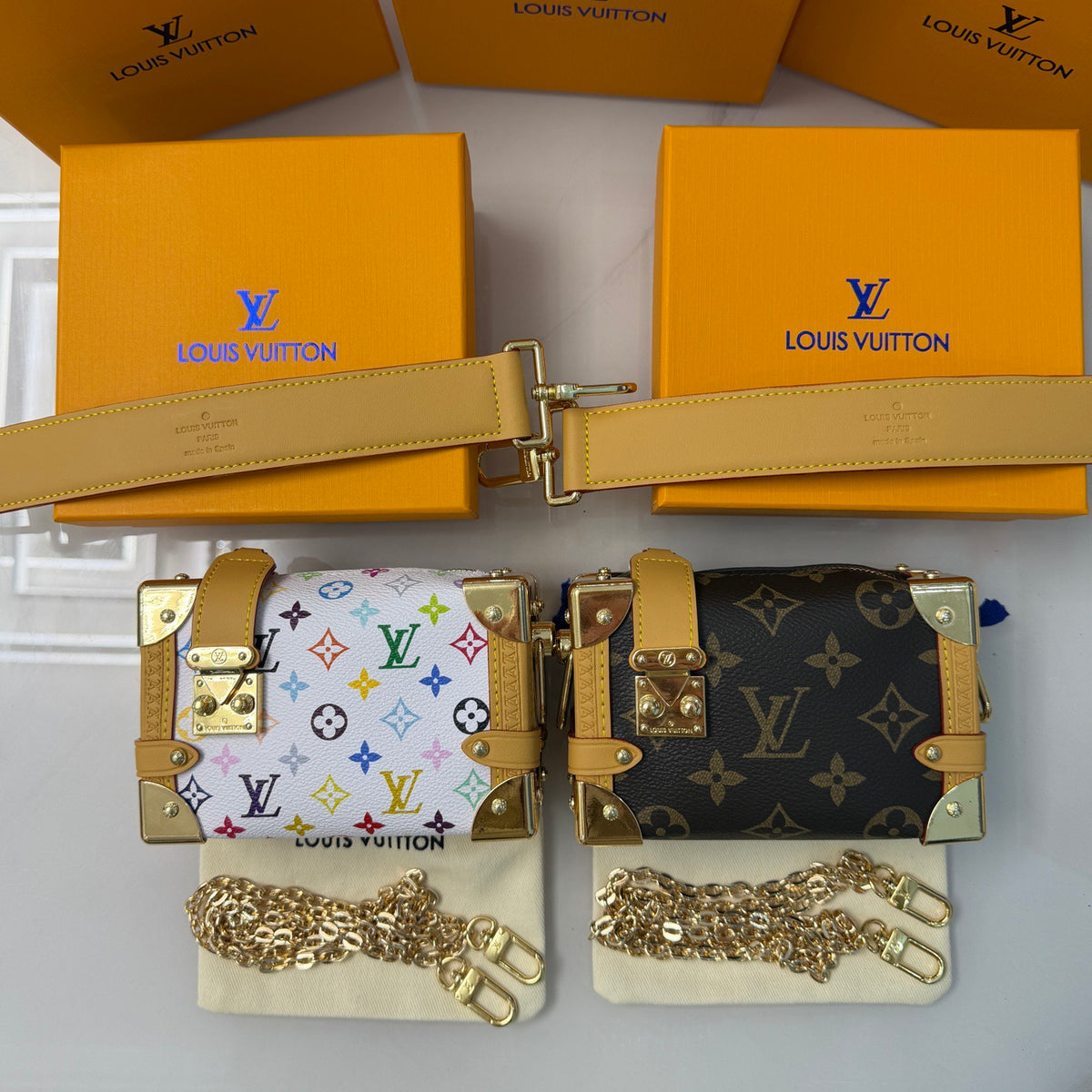 LOUIS VUITTON PETITE MALLE HANDTASCHEN – Full Set  - 1:1 HIGH END