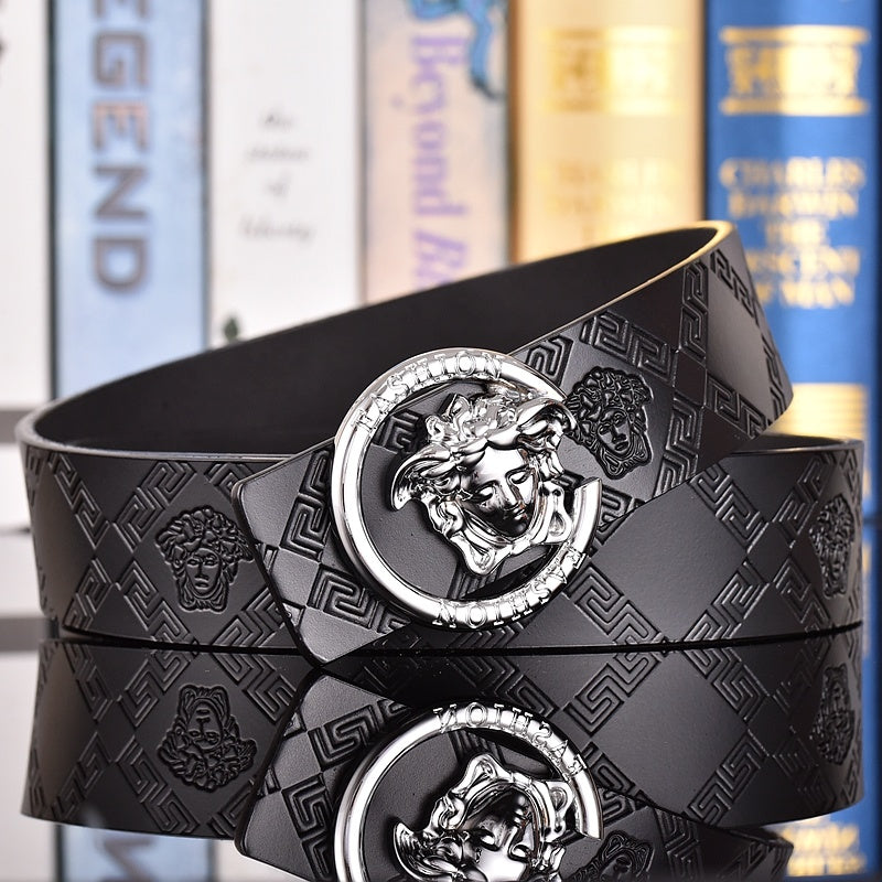 VERSACE MEDUSA AND RETRO EMBOSSED LEATHER BELT COLLECTION – 1:1 HIGH END