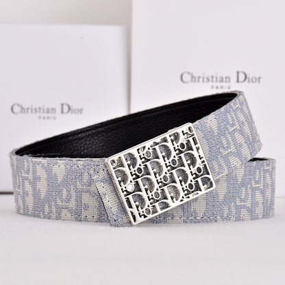 DIOR OBLIQUE CD JACQUARD RETRO BUCKLE BELT-FULL SET – 1:1 HIGH END
