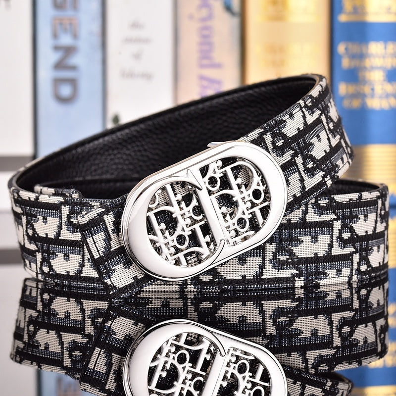 DIOR OBLIQUE CD RETRO BUCKLE BELT – FULL SET – 1:1 HIGH END