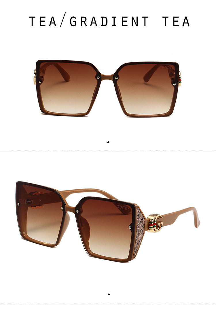GUCCI OVERSIZED GEOMETRIC SUNGLASSES – FULL SET – 1:1 HIGH END