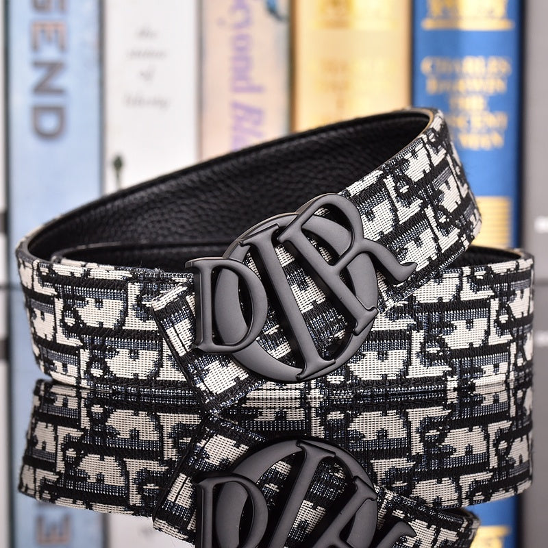 DIOR OBLIQUE DIOR LETTER RETRO BUCKLE BELT – FULL SET – 1:1 HIGH END