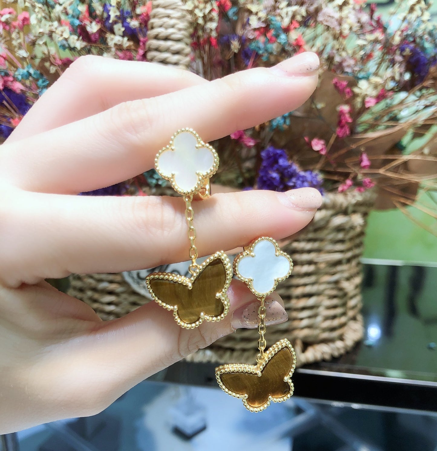 VAN CLEEF&ARPELS BUTTERFLY NECKLACE/BRACELET/EARINGS – Full Set  - 1:1 HIGH END