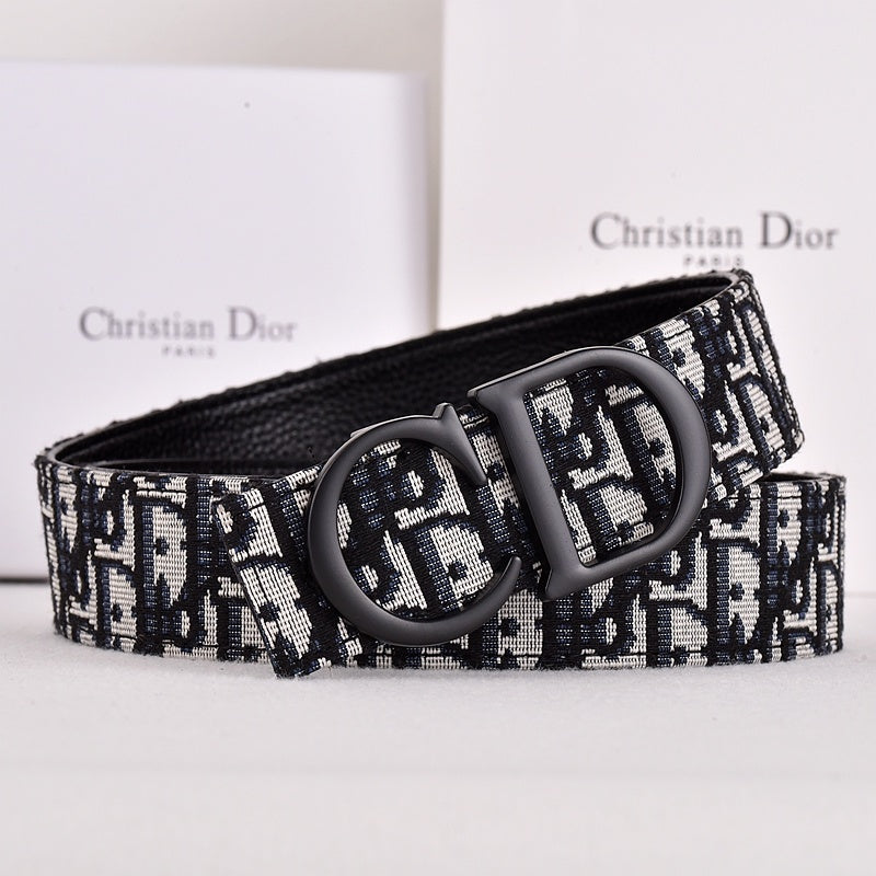 DIOR OBLIQUE CD CD-ICON BUCKLE BELT – FULL SET – 1:1 HIGH END