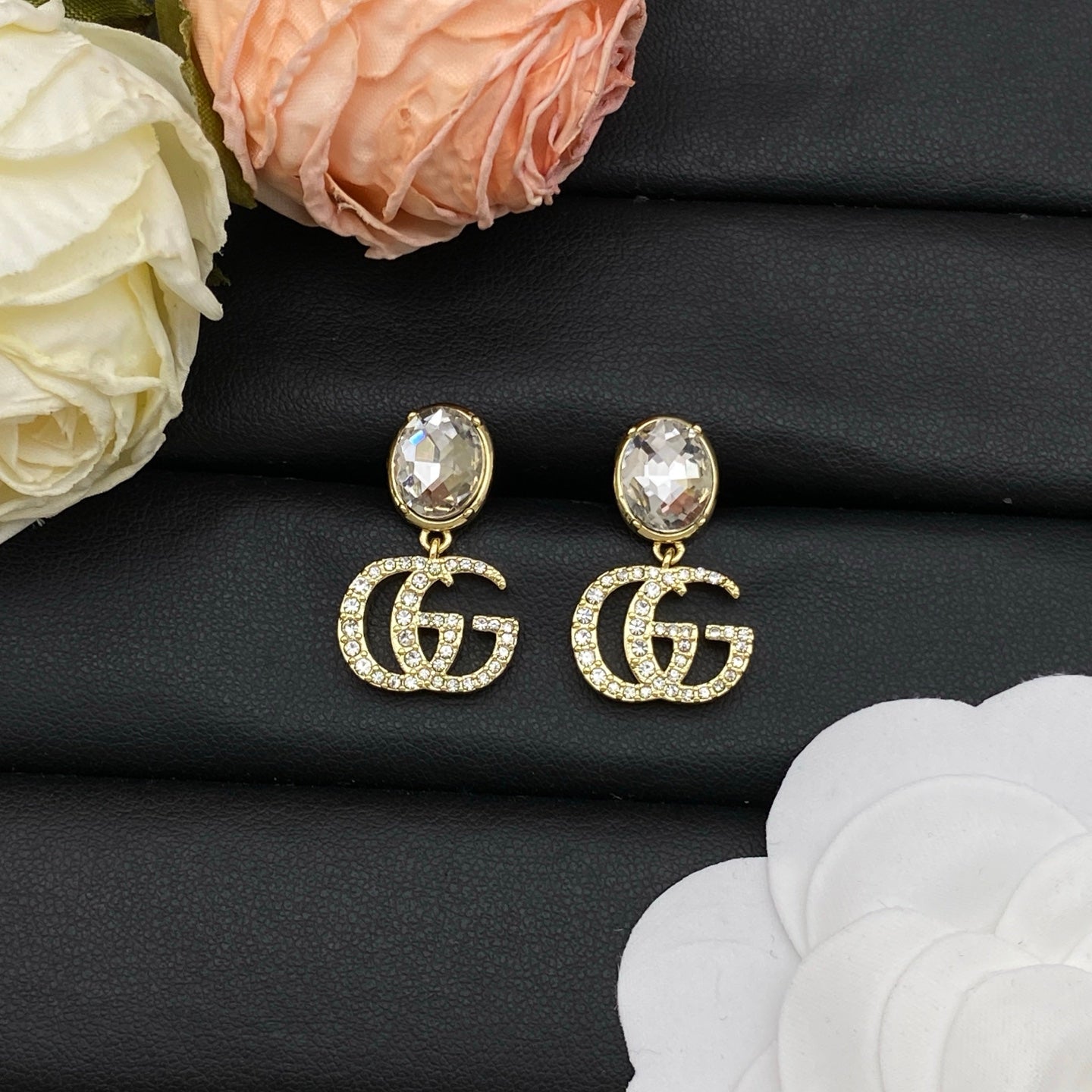 GUCCI CRYSTAL DOUBLE G EARRINGE – FULL SET - 1:1 HIGH END