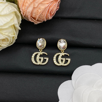 GUCCI CRYSTAL DOUBLE G EARRINGE – FULL SET - 1:1 HIGH END