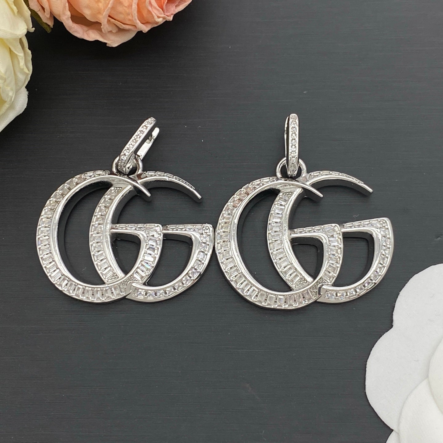 GUCCI GG MARMONT CRYSTAL EARRINGS – Full Set - 1:1 HIGH END