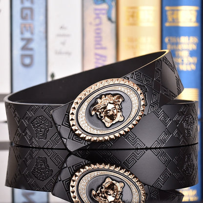 VERSACE MEDUSA AND RETRO EMBOSSED LEATHER BELT COLLECTION – 1:1 HIGH END