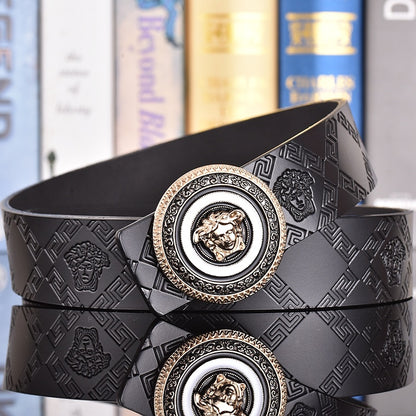 VERSACE MEDUSA AND RETRO EMBOSSED LEATHER BELT COLLECTION – 1:1 HIGH END
