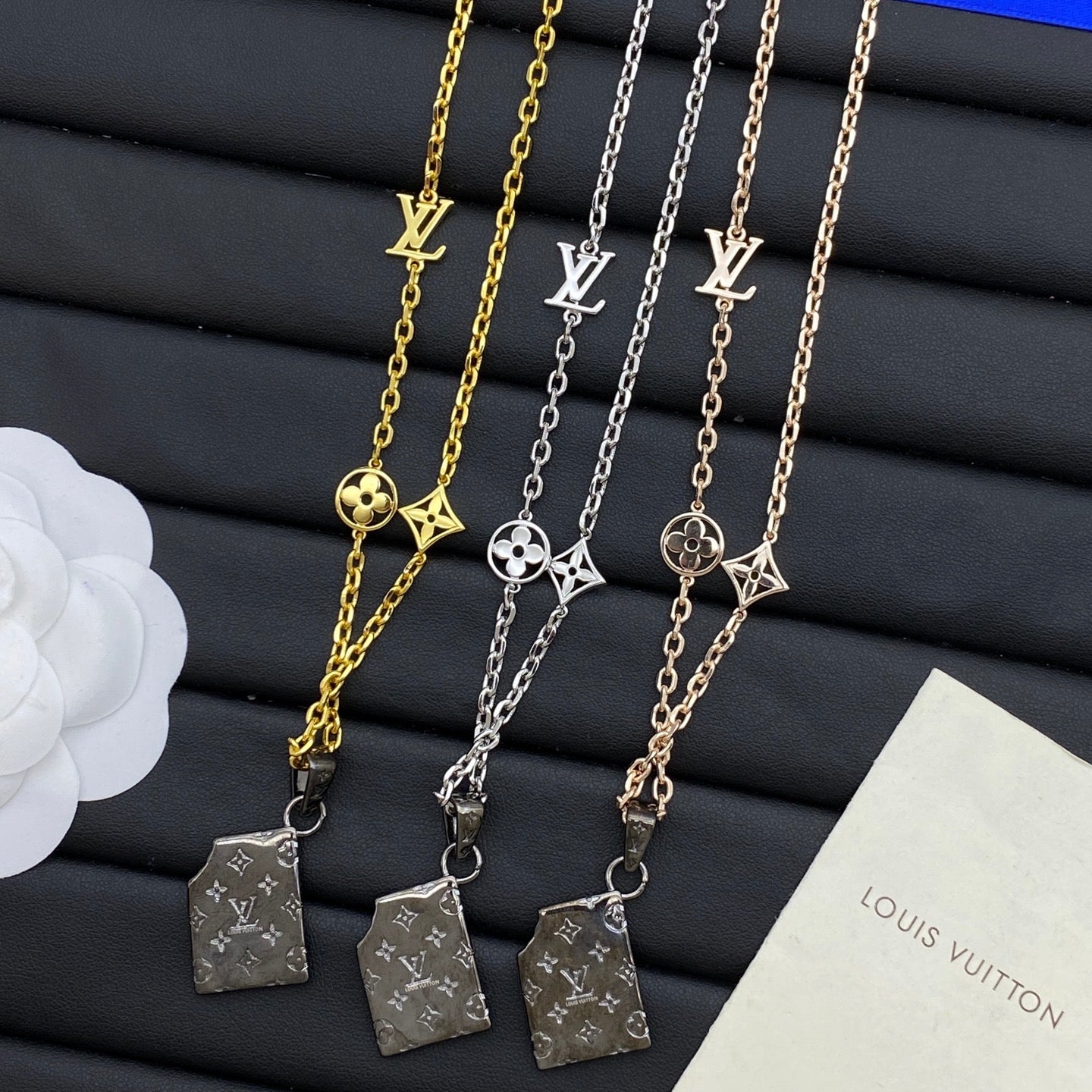 LOUIS VUITTON MONOGRAM TAG NECKLACE – Full Set - 1:1 HIGH END