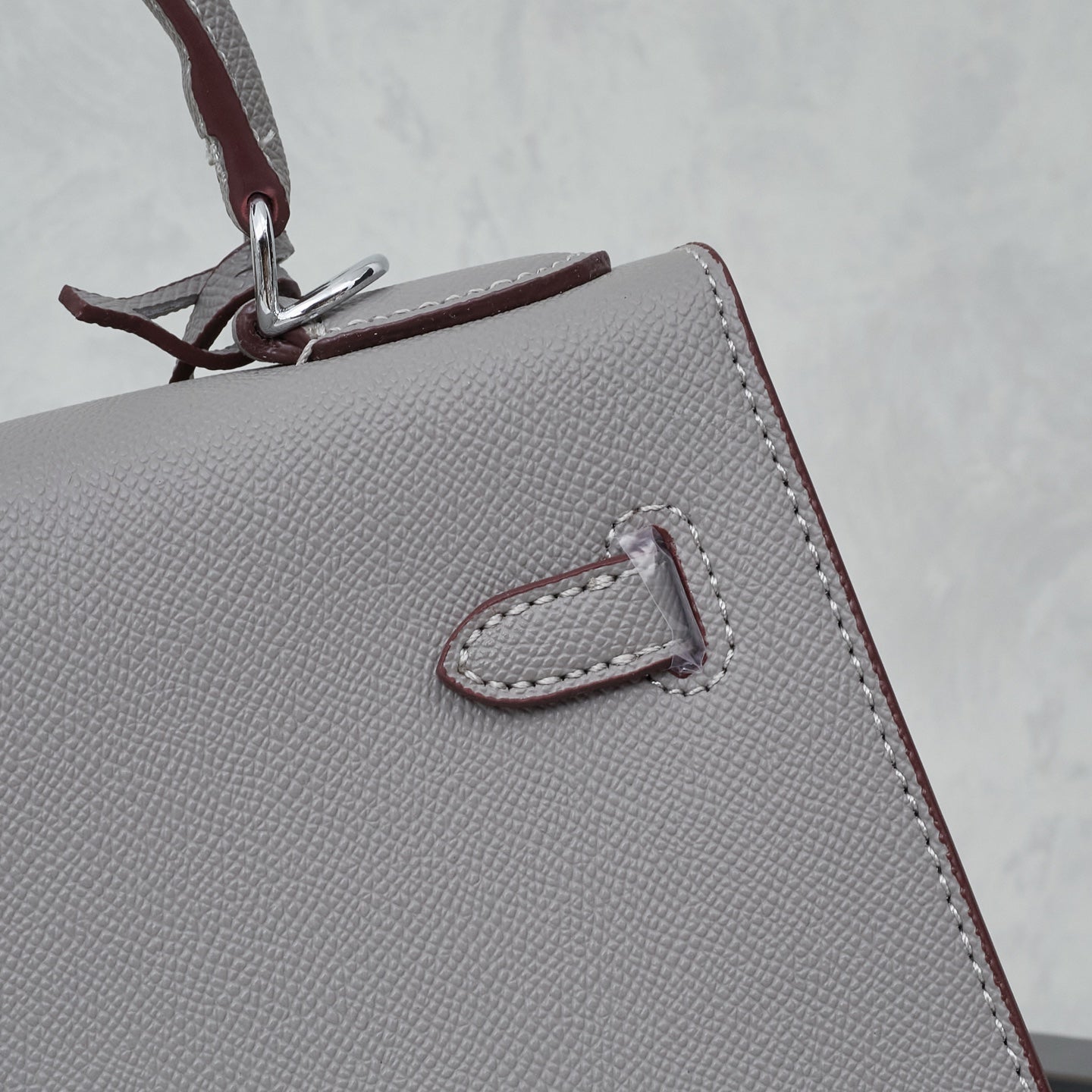 HERMÈS SCHULTERTASCHE KELLY 28CM FEU RETOURNE SILVER - 1:1 HIGH END