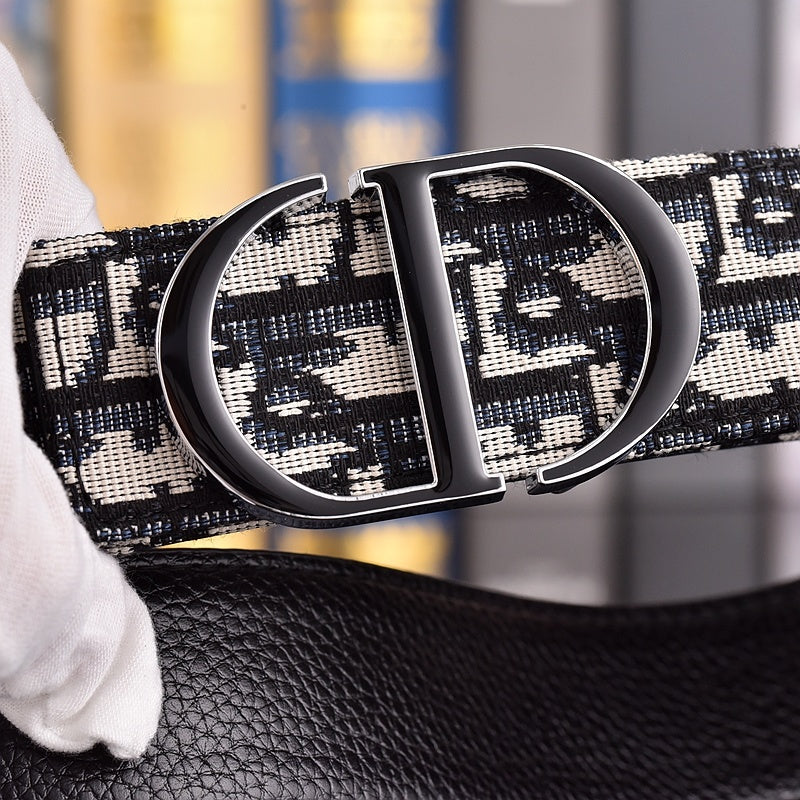 DIOR OBLIQUE CD OVAL RETRO BUCKLE BELT – FULL SET – 1:1 HIGH END
