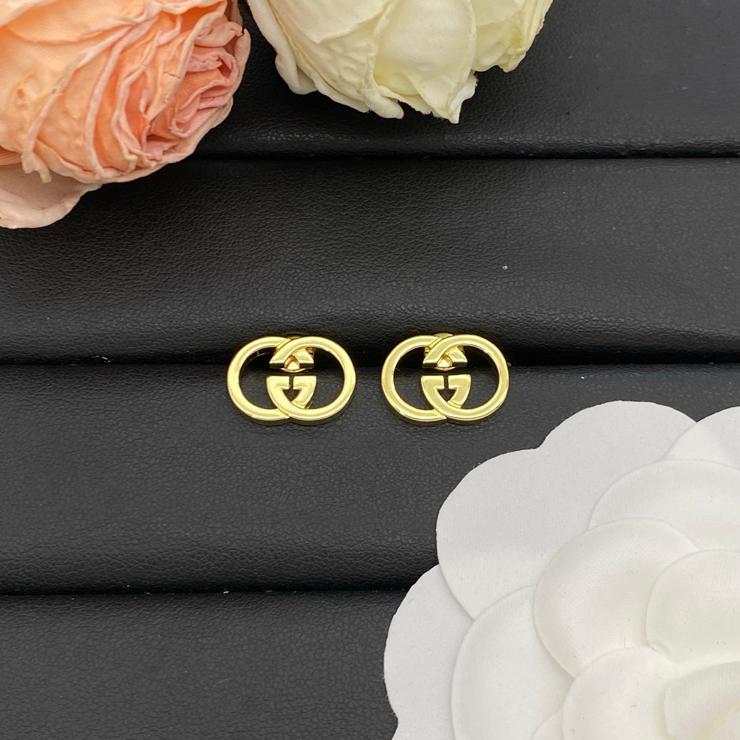 GUCCI INTERLOCKING G STUD EARRINGS – Full Set - 1:1 HIGH END