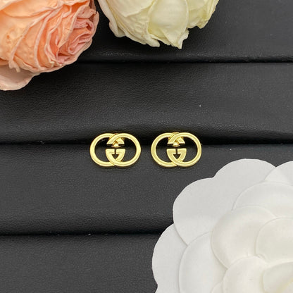 GUCCI INTERLOCKING G STUD EARRINGS – Full Set - 1:1 HIGH END