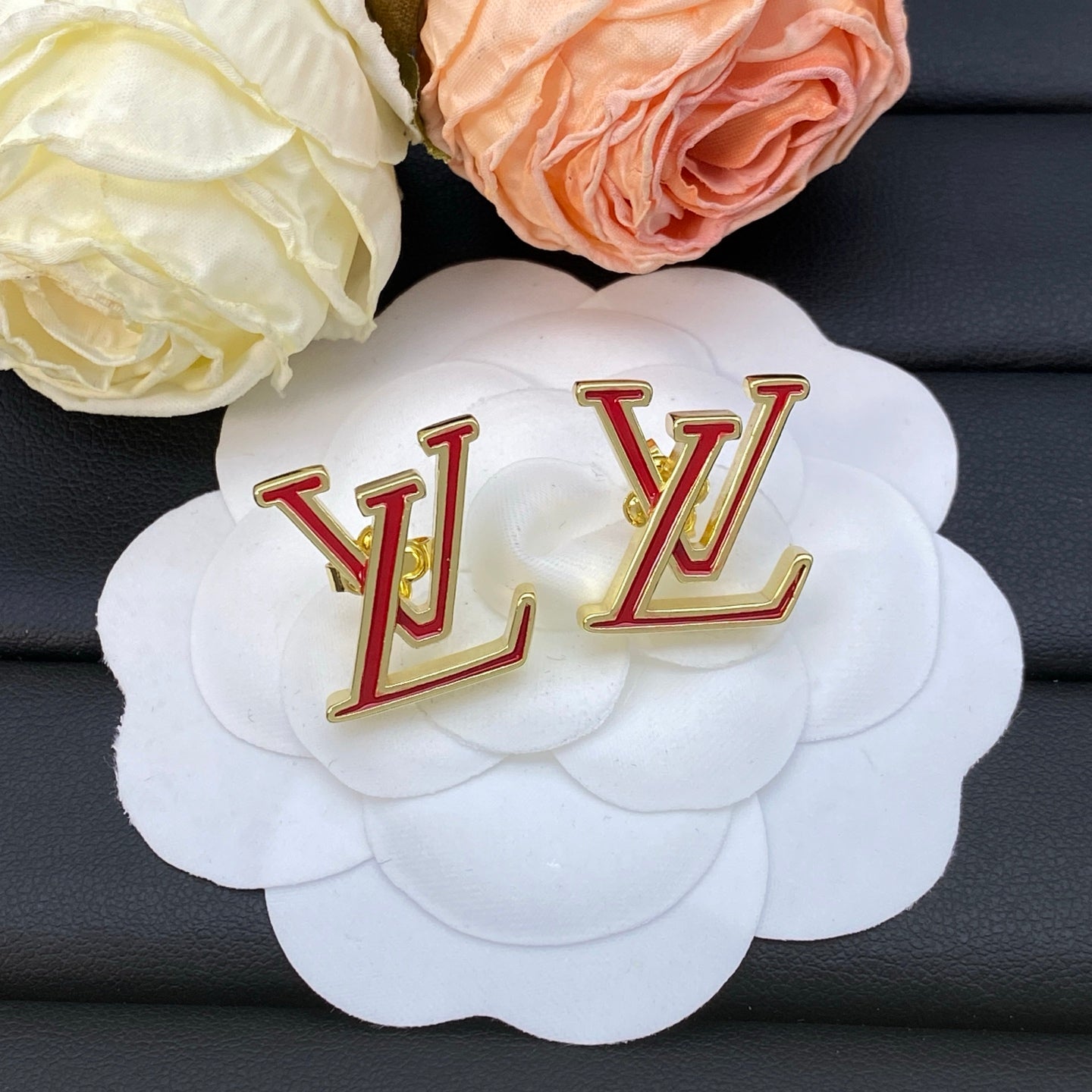 LOUIS VUITTON LV ICONIC ENAMEL EARRING/BRACELET/NECKLACE – Full Set - 1:1 HIGH END