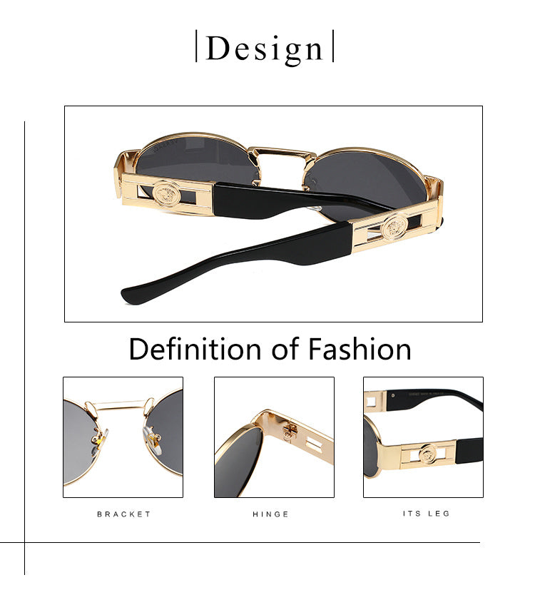 VERSACE NEW CLASSIC RETRO ROUND SUNGLASSES – FULL SET – 1:1 HIGH END