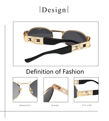 VERSACE NEW CLASSIC RETRO ROUND SUNGLASSES – FULL SET – 1:1 HIGH END