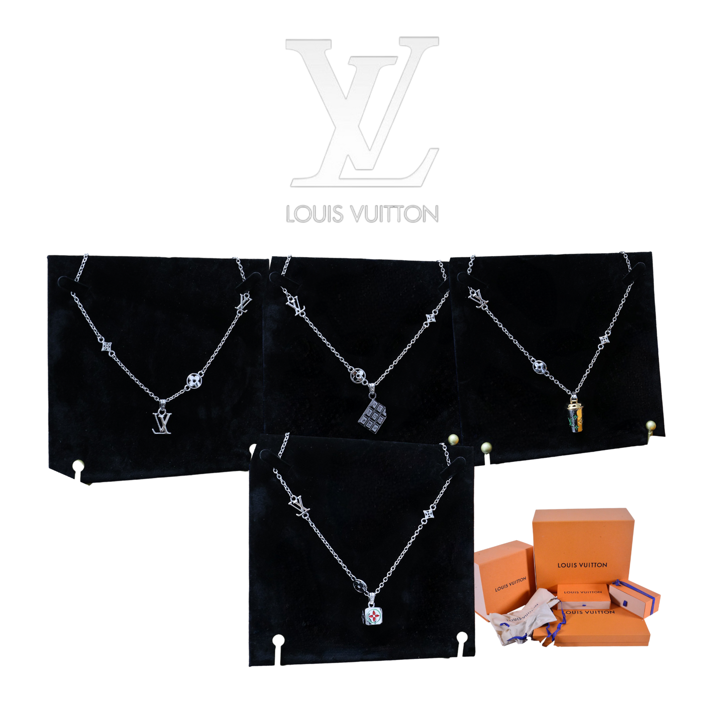 LOUIS VUITTON ICONIC NECKLACE – Full Set  - 1:1 HIGH END
