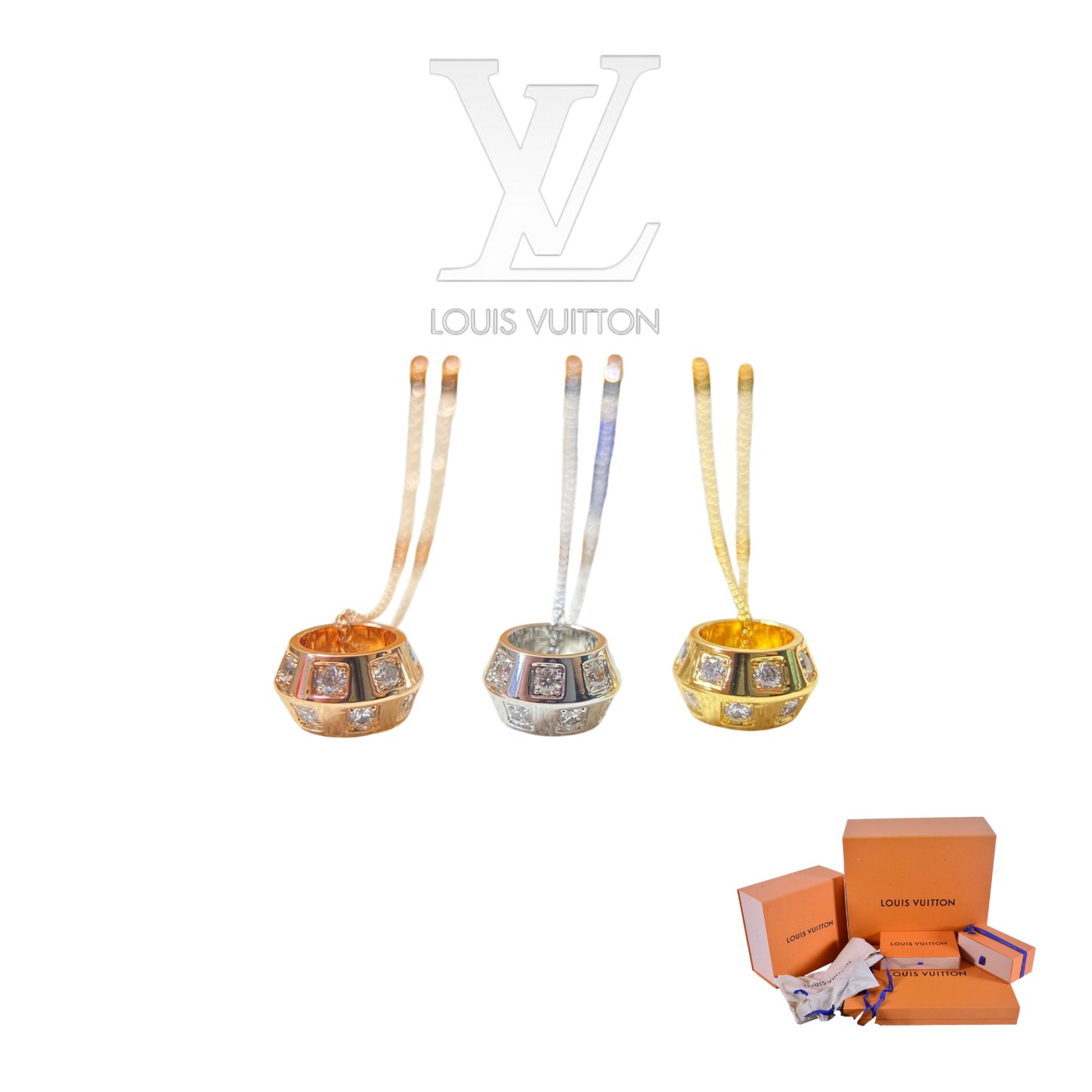 LOUIS VUITTON LE DAMIER DE NECKLACE – Full Set  - 1:1 HIGH END