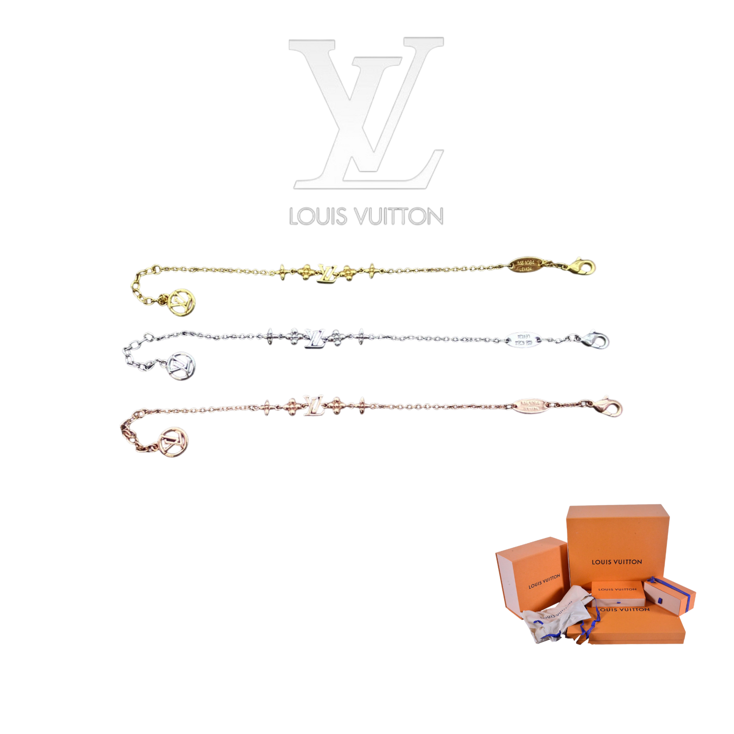 LOUIS VUITTON LOUISETTE SIGNATURE BRACELET – Full Set  - 1:1 HIGH END